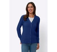Strickjacke CLASSIC BASICS, Damen, Gr. 40, blau (royalblau), 50% Baumwolle, 50% Polyacryl, unifarben, Strickjacken Strickjacke (26179437-40) royalblau