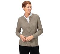 Strickjacke CLASSIC BASICS, Damen, Gr. 44, beige (beige, meliert), 73% Polyacryl, 20% Polyamid, 7% Polyester, meliert, figurumspielend, Strickjacken Strickjacke (508955-44) beige, meliert