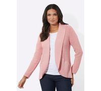 Strickjacke CLASSIC BASICS, Damen, Gr. 48, beige (rosenquarz, ecru, meliert), 100% Baumwolle, meliert, Strickjacken Strickjacke (29383916-48) rosenquarz, ecru, meliert