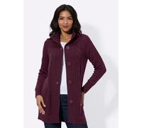 Strickjacke CLASSIC BASICS, Damen, Gr. 48, rot (burgund), 100% Polyacryl, unifarben, Strickjacken Strickjacke (33987101-48) burgund