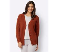 Strickjacke CLASSIC BASICS, Damen, Gr. 48, rot (rostrot), 100% Polyacryl, unifarben, Strickjacken Strickjacke (22526743-48) rostrot