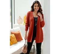 Strickjacke CLASSIC BASICS, Damen, Gr. 50, rot (rostrot), 100% Polyacryl, unifarben, Strickjacken Strickjacke (59446167-50) rostrot