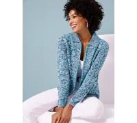 Strickjacke CLASSIC BASICS, Damen, Gr. 52, blau (türkis, hellblau, meliert), 100% Polyacryl, Strickjacken Strickjacke (31447355-52) türkis, hellblau, meliert