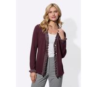 Strickjacke CLASSIC BASICS, Damen, Gr. 54, rot (burgund), 95% Polyacryl, 5% metallisierte Fasern, unifarben, Strickjacken Strickjacke (96238544-54) burgund
