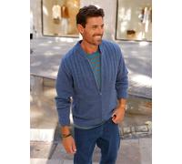 Strickjacke CLASSIC, Herren, Gr. 54, blau (jeansblau), 50% Polyacryl, 50% Wolle, unifarben, Strickjacken Strickjacke (601332-54) jeansblau