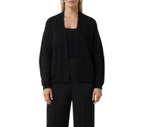 Strickjacke COMMA, Damen, Gr. 38, schwarz, Strick, Obermaterial: 37% Baumwolle, 24% Polyacryl, 24% Polyamid, 15% metallisierte Fasern, unifarben, lässig geschnitten hüftbedeckend, Rundhals, Bündchen,