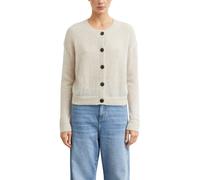 Strickjacke COMMA, Damen, Gr. 46, almond, Strick, Obermaterial: 46% Polyamid, 27% Alpaka, 27% Wolle, unifarben, normal hüftbedeckend, Rundhals, Bündchen, Strickjacken Strickjacke, mit Knopfleiste und