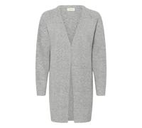 Strickjacke CREAM "Strickjacke CRHoliday", Damen, Gr. L-XL, grau (light grau melange), Obermaterial: 100% Polyester PES., Strickjacken Strickjacke (90049351-LXL) light grau melange