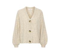 Strickjacke CREAM "Strickjacke CRMerle", Damen, Gr. S, beige (oat melange), Obermaterial: 54% Polyacryl PAN. 32% Polyester COOLMAX(R) PES(Coolmax). 10% Wolle mw. 4% Elasthan EL., Strickjacken Strickja