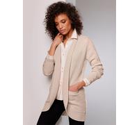 Strickjacke CREATION L PREMIUM, Damen, Gr. 36, beige (elfenbein, ecru, meliert), 70% Viskose, 30% Schurwolle, meliert, Strickjacken Strickjacke (59897610-36) elfenbein, ecru, meliert