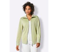 Strickjacke CREATION L PREMIUM, Damen, Gr. 42, grün (pistazie), 97% Baumwolle, 2% Polyamid, 1% Polyester, unifarben, Strickjacken Strickjacke (10767445-42) pistazie