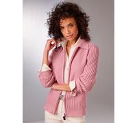 Strickjacke CREATION L PREMIUM, Damen, Gr. 44, rosa (rosenquarz), 100% Baumwolle, unifarben, Strickjacken Strickjacke (79183642-44) rosenquarz