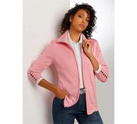 Strickjacke CREATION L PREMIUM, Damen, Gr. 48, rosa (rosenquarz), 97% Baumwolle, 2% Polyamid, 1% Polyester, unifarben, Strickjacken Strickjacke (58054623-48) rosenquarz