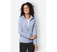 Strickjacke CREATION L PREMIUM, Damen, Gr. 50, blau (eisblau), 100% Baumwolle, unifarben, Strickjacken Strickjacke (54368038-50) eisblau