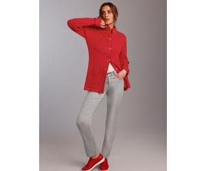 Strickjacke CREATION L PREMIUM, Damen, Gr. 50, rot, 50% Modal, 28% Polyester, 22% Polyamid, unifarben, Strickjacken Strickjacke (14754747-50) rot