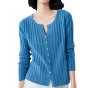 Strickjacke Damen, Cardigan Damen Kurz, Kurze Strickjacke Bolero Jäckchen Stylisch Strickjacken Für Damen Regular Fit Open Front Übergangsjacke Dünne Langarm Sommerjacke Leicht Strick Jacke