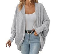 Strickjacke Damen, Cardigan Damen Lang, Übergangsjacke Langarm Sommerjacke Leicht Longstrickjacke Frühling Open Front Einfarbig Feinstrickjacke Strick Jäckchen Trachten Strickjacken Für Damen