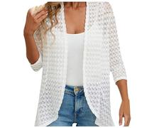 Strickjacke Damen elegant Strickjacken Für Damen Grobstrickjacke Leichte Strickjacke Feinstrickjacke Shirtjacke Strickcardigan Oversize Pullover Kurz Bunt Dicke Warm Kurze