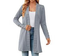 Strickjacke Damen Elegant Zum Kleid Lang - Cardigan Damen Lang Strickmantel - Elegante Grobstrickjacke Festlich Strickjacken Langarm Grob Strick Jacke Lange Mantel Long Strickcardigan Für Sommer
