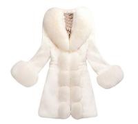 Strickjacke Damen - Frauen-Pelz-Mantel-Elegante Dicke warme Art- und Weiseoberbekleidung-Lange Kunstpelz-Jacke Herbstmantel Damen Elegant
