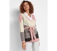 Strickjacke, Damen, Gr. 54, champagner, puder, gemustert, 50% Viskose, 28% Polyester, 22% Polyamid, gemustert, Strickjacken Strickjacke (71506260-54) champagner, puder, gemustert
