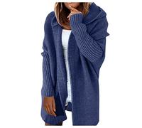 Strickjacke Damen mit Kapuze ,Strick Cardigan Damen Lang,Strickmantel Damen Kapuzenpullover Grobstrickjacke Hoodie Pullover Jacke Strickpulli Longstrickjacke Strickjacken für Frauen Herbst Winter