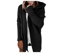 Strickjacke Damen mit Kapuze ,Strick Cardigan Damen Lang,Strickmantel Damen Kapuzenpullover Grobstrickjacke Hoodie Pullover Jacke Strickpulli Longstrickjacke Strickjacken für Frauen Herbst Winter