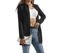 Strickjacke Damen Mittellang Solid Cardigan Damen Elegant Festlich Pullover & Strickjacken Für Damen Casual Leichte Damenstrickjacke Gemütlich Strickmantel Frauen Strickpullover Open Front