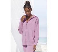 Strickjacke ELBSAND, Damen, Gr. 32/34, rosa, Feinstrick, Obermaterial: 50% Viskose, 28% Polyester, 22% Nylon, meliert, unifarben, bequem hüftbedeckend, Strickjacken Strickjacke, aus hochwertigen Stric