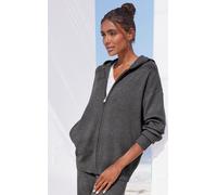 Strickjacke ELBSAND "-Loungejacke" Gr. 40/42, grau (anthrazit) Damen Strickjacken (99250009-40) anthrazit