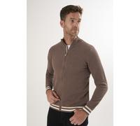 Strickjacke FELIX HARDY "Strickjacke mit durchgehendem Reißverschluss", Herren, Gr. S, braun, 100% Baumwolle, Strickjacken Strickjacke (25253007-S) braun
