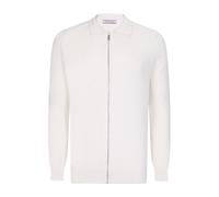 Strickjacke FELIX HARDY "Strickjacke mit durchgehendem Reißverschluss", Herren, Gr. XL, ecru, 100% Baumwolle, Strickjacken Strickjacke (48889131-XL) ecru