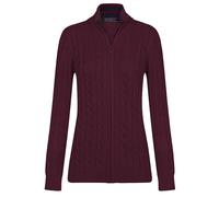 Strickjacke FELIX HARDY "Strickjacke mit Zopfmuster", Herren, Gr. M, bordeaux, 100% Baumwolle, Strickjacken Strickjacke (68450156-M) bordeaux