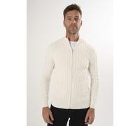 Strickjacke FELIX HARDY "Strickjacke mit Zopfmuster", Herren, Gr. XL, ecru, 100% Baumwolle, Strickjacken Strickjacke (73440023-XL) ecru