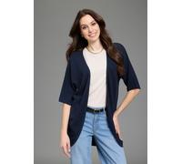 Strickjacke FLASHLIGHTS "aus leichtem Sommerstrick", Damen, Gr. 32/34, bordeaux, marine, Strick, Obermaterial: 50% Baumwolle, 50% Polyacryl. Obermaterial Melange: 100% Baumwolle, unifarben, Basic, fig