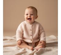 Strickjacke Flowers & Butterflies Pink | Little Dutch - 80