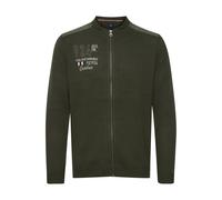 Strickjacke FQ1924 "Strickjacke FQErland", Herren, Gr. M, grün (deep depths), Obermaterial: 50% Baumwolle CO. 50% Polyacryl PAN., unifarben, normal, Strickjacken Strickjacke (71938253-M) deep depths