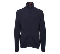 Strickjacke FQ1924 "Strickjacke FQKyle", Herren, Gr. L, blau (salute), Obermaterial: 95% Baumwolle CO. 5% Polyamid PA., gestreift, normal, Strickjacken Strickjacke (45115038-L) salute