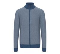 Strickjacke FQ1924 "Strickjacke FQLewis", Herren, Gr. M, blau (schwarz denim), Obermaterial: 100% Baumwolle CO., normal, Strickjacken Strickjacke (31873706-M) schwarz denim