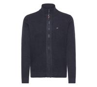 Strickjacke FQ1924 "Trainingsjacke FQGRANBY", Herren, Gr. XL, blau (salute melange), Obermaterial: 100% Baumwolle CO., Strickjacken Strickjacke (61960662-XL) salute melange