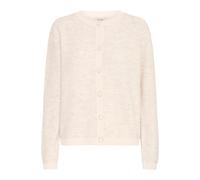 Strickjacke FRANSA "Strickjacke FRELVIRA", Damen, Gr. M, beige (limestone melange), Obermaterial: 51% Polyacryl PAN. 34% Polyester PES. 10% Wolle mw. 5% Elasthan EL., Strickjacken Strickjacke (9451980