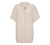 Strickjacke FRANSA "Strickjacke FRSANNY", Damen, Gr. M, beige (limestone melange), Obermaterial: 55% Polyester PES. 30% Wolle mw. 10% Nylon NY. 5% Elasthan EL., Strickjacken Strickjacke (68108146-M) l