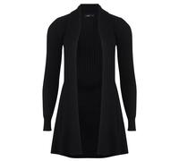 fransa FRZubasi Damen Lange Strickjacke Feinstrick Cardigan Longstrickjacke, Größe:L, Farbe:Black (60096)