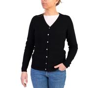 Strickjacke für Damen, Kaschmir, Golfino verschraubt, Knöpfe, hergestellt in Italien, klassisch, Merinowolle, Langarm, Herbst, Kaschmir, Herbst, Winter, Schwarz, Grau, Beige, Winter, Schwarz , XL