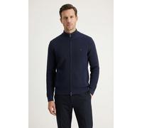 Strickjacke FYNCH-HATTON, Herren, Gr. 4XL, navy, Strick, Obermaterial: 100% Baumwolle, unifarben, normal hüftbedeckend, V-Ausschnitt, Flachstrickbündchen, Strickjacken Strickjacke, normale Passform, m