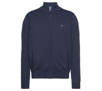 Strickjacke FYNCH-HATTON, Herren, Gr. S (46/48), blau (night), Strick, Obermaterial: 100% Baumwolle, unifarben, bequem hüftbedeckend, Rundhals, eingesetzt Bündchen, Strickjacken Strickjacke, mir Reißv