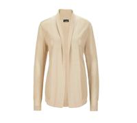 Strickjacke GOLDNER "Braune Cardigan mit Ajourmuster", Damen, Gr. 48, beige, Obermaterial: 50% Baumwolle CO. 50% Polyacryl PAN., normal, Tubular, Strickjacken Strickjacke, Lochmuster (81534164-48) bei