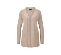 Strickjacke GOLDNER "Elegante Strickjacke mit Kaschmir", Damen, Gr. 38, beige, Obermaterial: 95% Baumwolle CO. 5% Kaschmir WS., gerade, V-Ausschnitt, Strickjacken Strickjacke, mit Kaschmieranteil (269