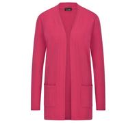 Strickjacke GOLDNER "Elegante Strickjacke mit Kaschmir", Damen, Gr. 42, rot (koralle), Obermaterial: 95% Baumwolle CO. 5% Kaschmir WS., gerade, V-Ausschnitt, Strickjacken Strickjacke, mit Kaschmierant
