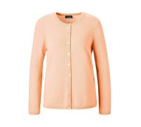 Strickjacke GOLDNER "Kaschmirstrickjacke mit Rundhalsausschnitt", Damen, Gr. 52, orange (pfirsich), Obermaterial: 100% Kaschmir WS., normales Bündchen, Strickjacken Strickjacke, Ohne (56568230-52) pfi